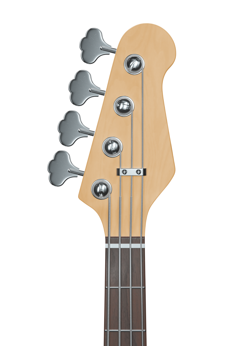 Kepala gitar akustik dengan tuas penyetem